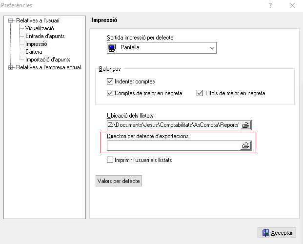 Preferencia Impressio