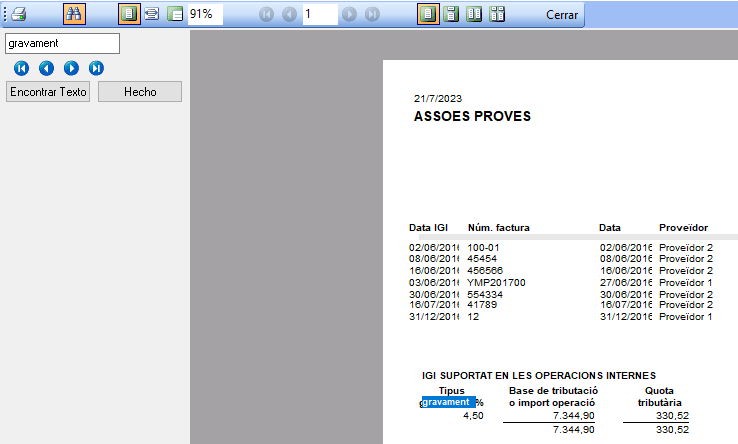 Llistat Fact Rebudes Buscar text