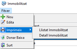 Menu Imprimeix Immobilitzat
