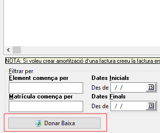 Baixa amortitzacio