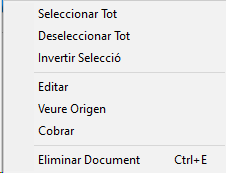 Menu seleccio