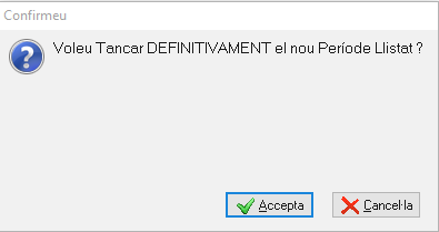 Confirmacio Tancament definitiu