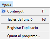 Menu ajuda